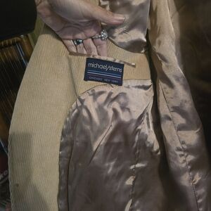 Michael Sterns Women's Tan Corduroy Blazer - Tailored Suit Jacket